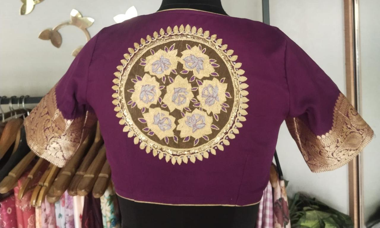 Custom Designer Blouse Stitching & Embroidery Workshop JVLR Road